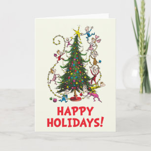 Classic Grinch Whoville Christmas Tree Holiday Card