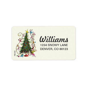 Classic Grinch   Whoville Christmas Tree Label