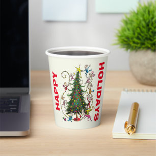 Classic Grinch Whoville Christmas Tree Paper Cups