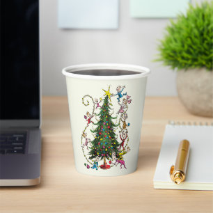 Classic Grinch Whoville Christmas Tree Paper Cups