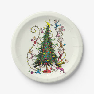 Classic Grinch Whoville Christmas Tree Paper Plates