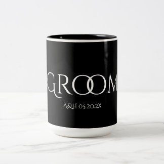 Classic Groom Black and White Mug