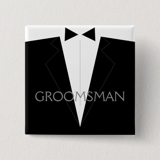 Classic Groomsman Flair Button (Front)