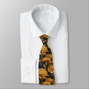 Classic Groomsman Gift Carnation Floral Neck Tie