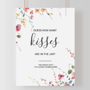 Classic Guess How Many Kisses Bridal Shower Game   Poster