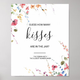 Classic Guess How Many Kisses Bridal Shower Game   Poster