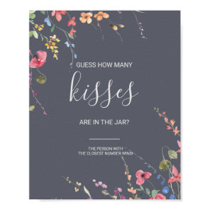 Classic Guess How Many Kisses Bridal Shower Game  Poster