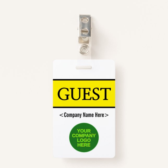 Classic "GUEST" Badge (Front with Clip)