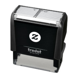 Classic guitar artwork self-inking stamp