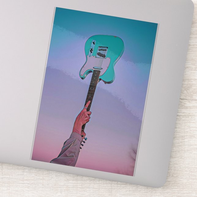 Classic guitar artwork sticker (Detail)