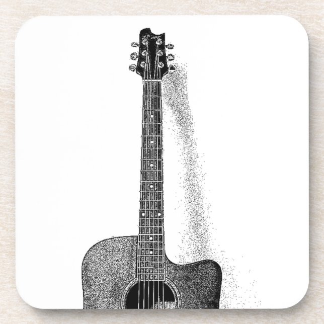 Classic Guitar Drink Coaster (Front)