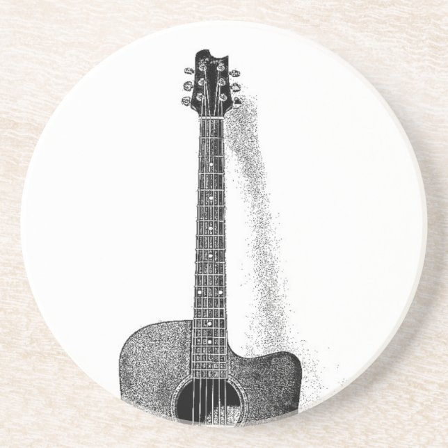 Classic Guitar Drink Coaster (Front)