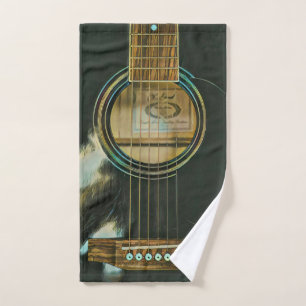 classic guitar gift for dad hand towel