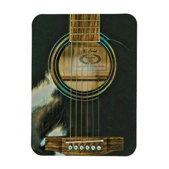 classic guitar gift for dad magnet (Vertical)