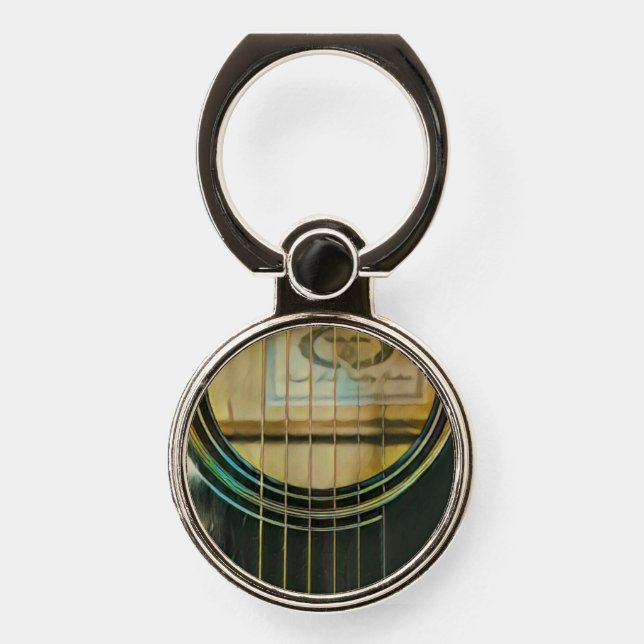 classic guitar gift for dad phone ring stand (Front)