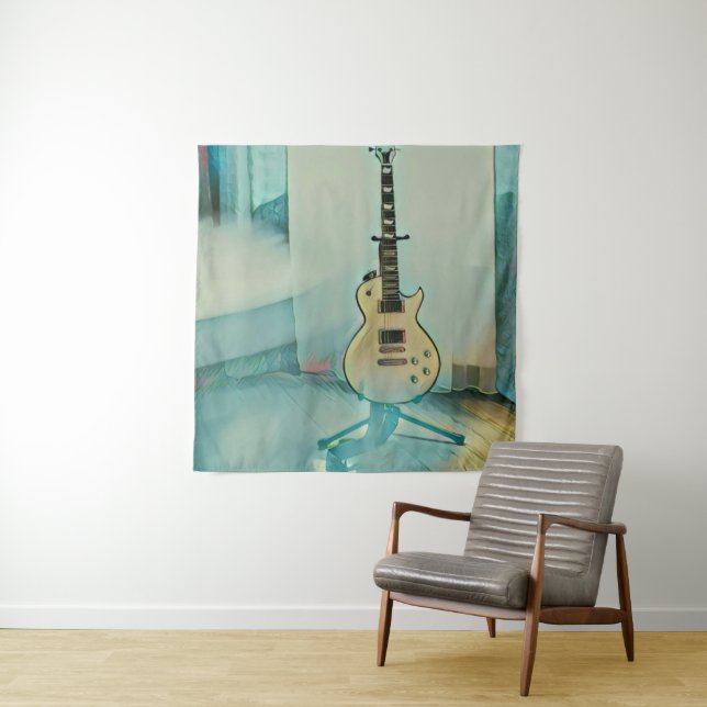 classic guitar gift for dad tapestry (In Situ)
