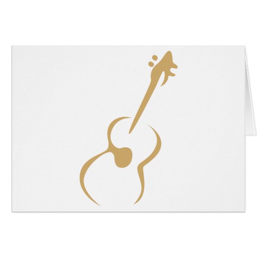 Classic Guitar in Swish Drawing Style Cards (Front Horizontal)