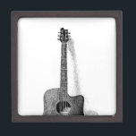 Classic Guitar Jewelry Box<br><div class="desc">Musical Instruments Graphic Designs Illustrations</div>