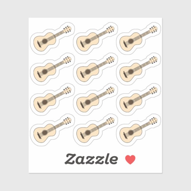 Classic Guitar Music Lesson Reminder Bujo Planner Sticker (Sheet)