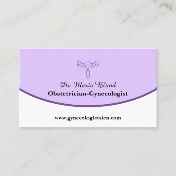 Classic Gynecologist Obstetrician Obgyn Qr Code Business Card by Calart_Creations at Zazzle