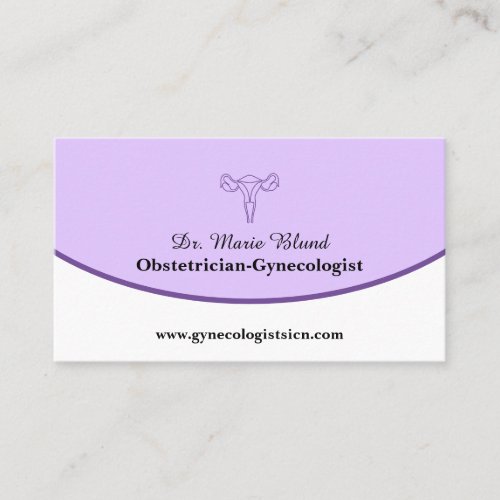 Classic Gynecologist Obstetrician OBGYN QR Code Business Card