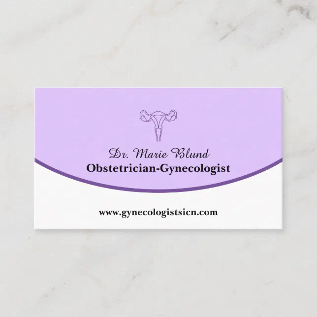 Classic Gynecologist Obstetrician OBGYN QR Code Business Card | Zazzle