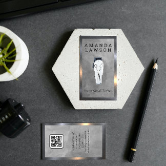 Classic | Hair Clippers and Scissors | QR Code Business Card