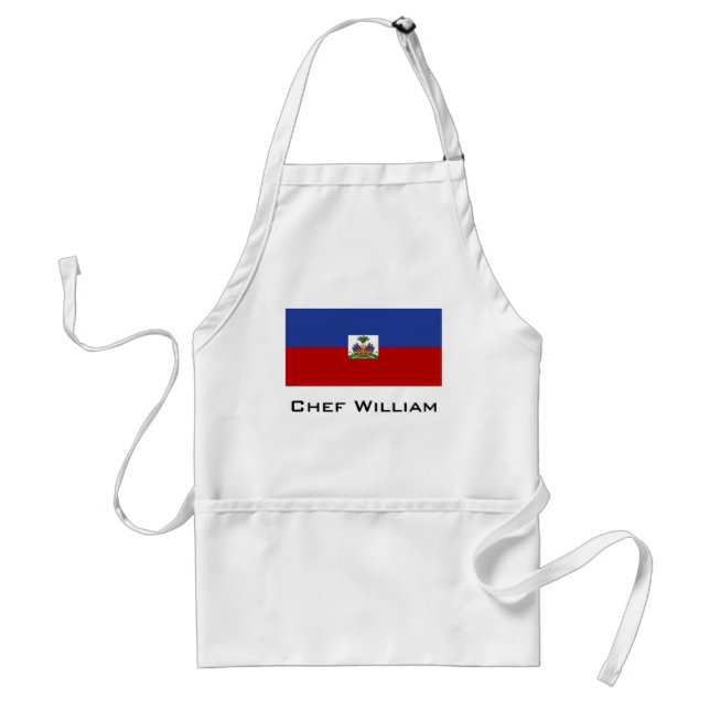 Classic Haitian Flag Adult Apron (Front)