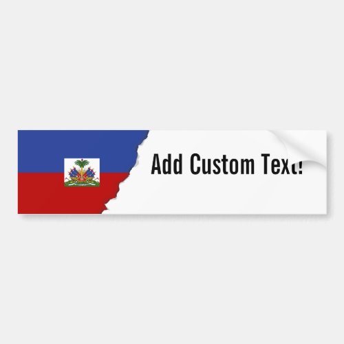 Classic Haitian Flag Bumper Sticker