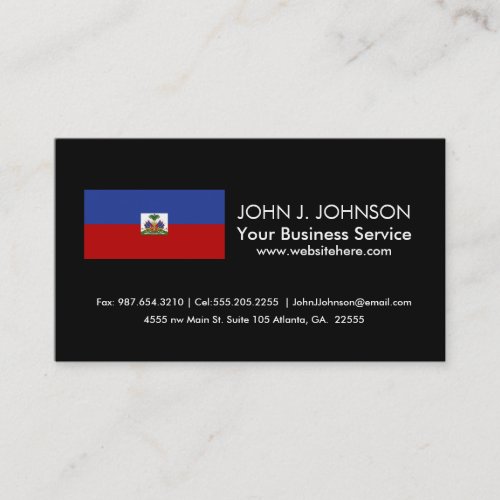 Classic Haitian Flag Business Card