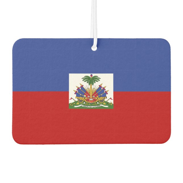 Classic Haitian Flag Car Air Freshener (Front)