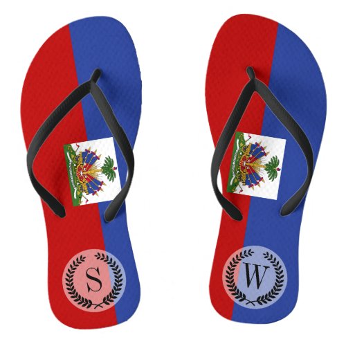 Classic Haitian Flag Flip Flops