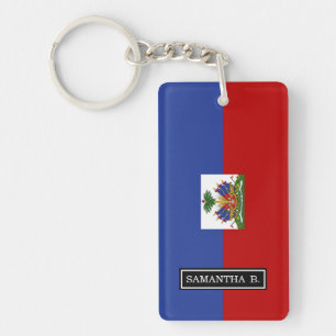 Classic Haitian Flag Keychain
