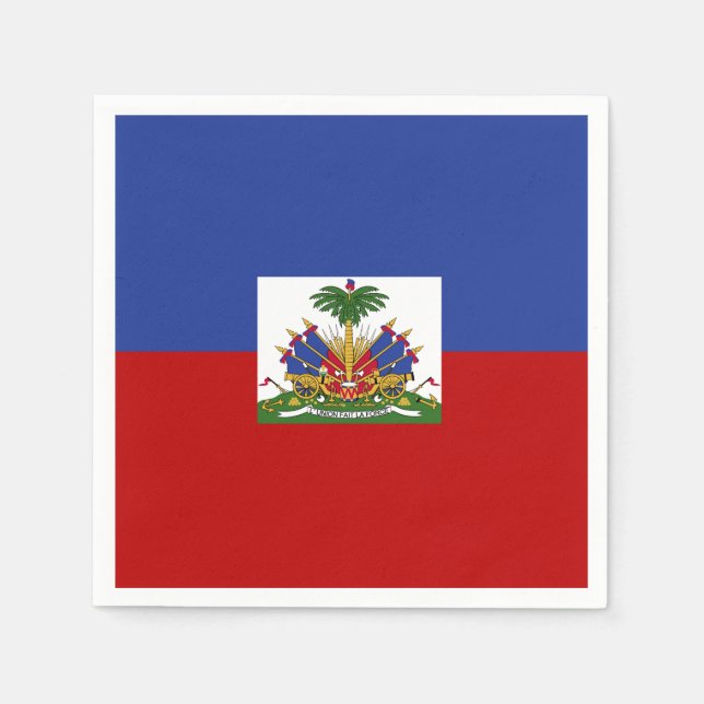 Classic Haitian Flag Paper Napkins (Front)