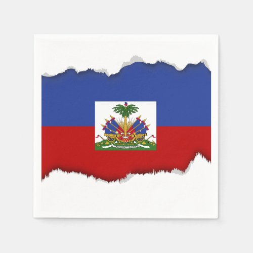 Classic Haitian Flag Paper Napkins