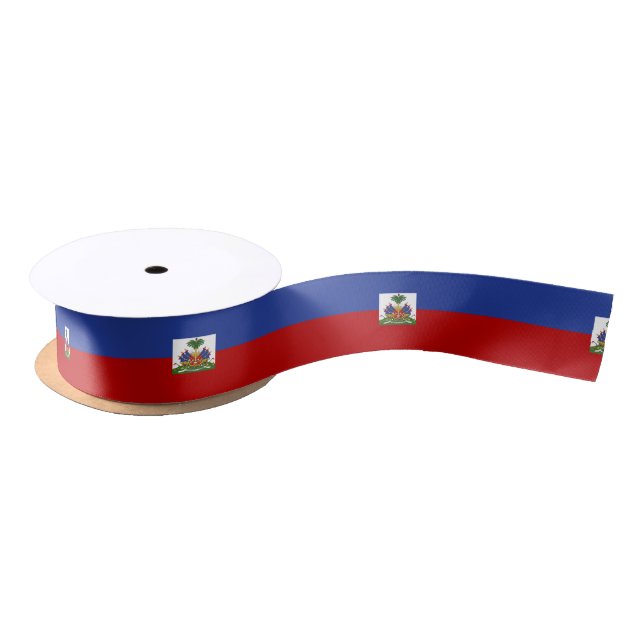Classic Haitian Flag Satin Ribbon (Spool)