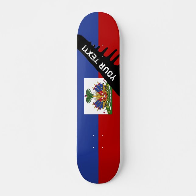 Classic Haitian Flag Skateboard Deck (Front)