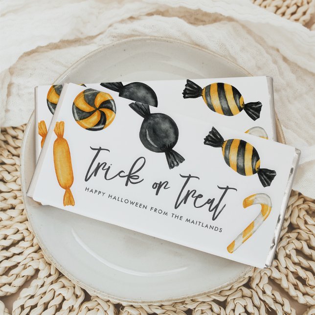 Classic Halloween Candy Trick or Treat Hershey Bar Favors (Creator Uploaded)