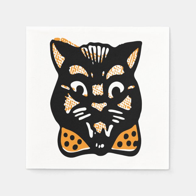 Classic Halloween Cat Napkins (Front)