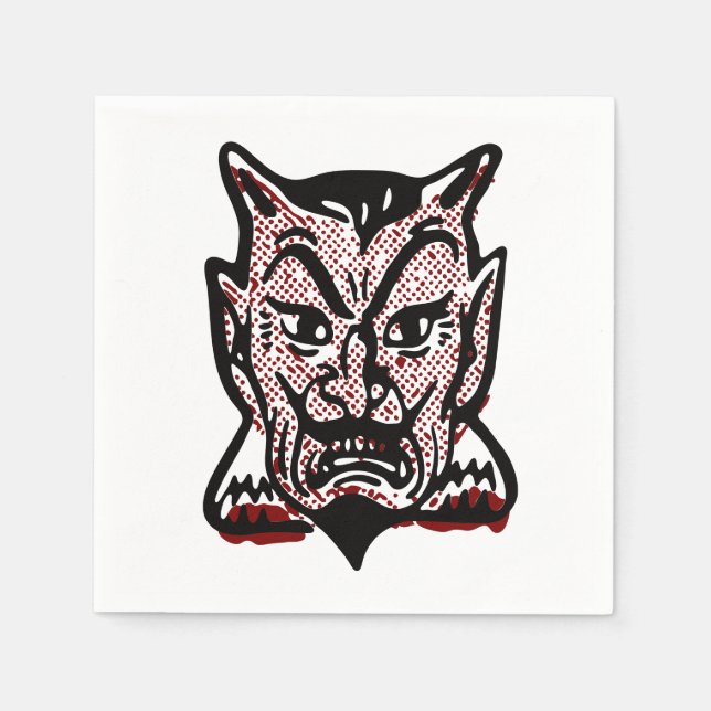 Classic Halloween Devil Napkins (Front)