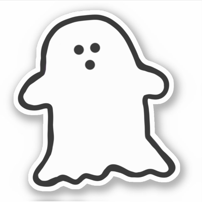 Classic Halloween Ghost Sticker (Front)