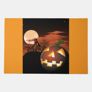Classic Halloween Jack-O-Lantern Creepy House Doormat