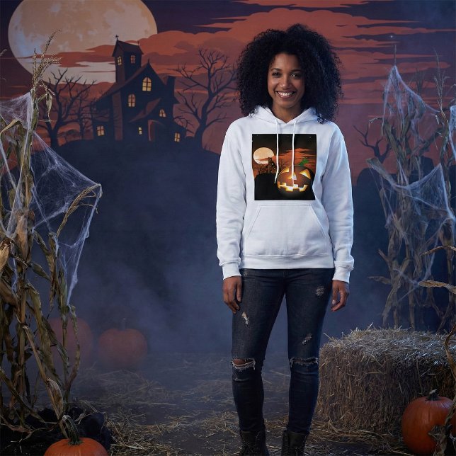 Classic Halloween Jack-O-Lantern Creepy House Hoodie (Creator Uploaded)