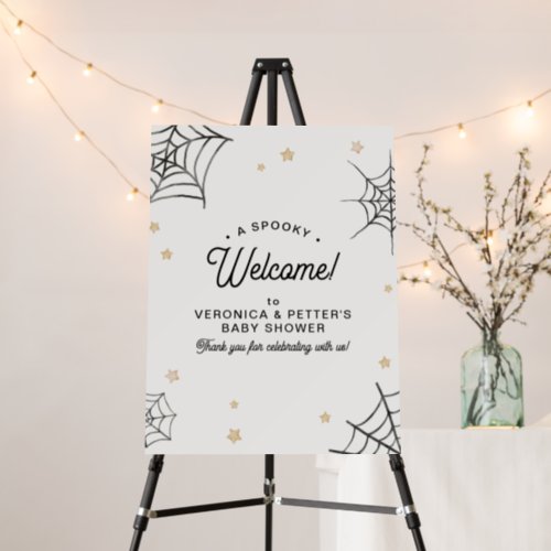 Classic Halloween Neutral Baby Shower Welcome Foam Foam Board