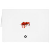 Classic Halloween Party Invite With Bloody Text (Back Horizontal)