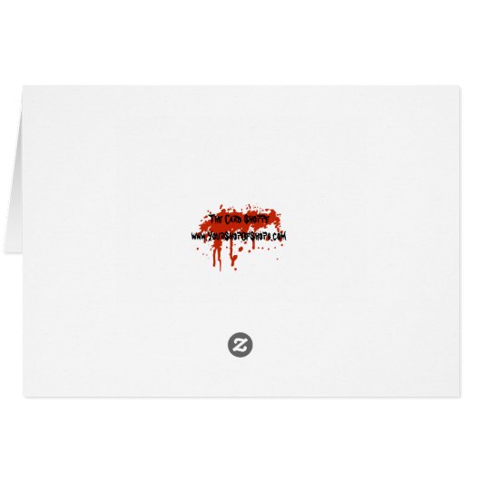 Classic Halloween Party Invite With Bloody Text (Back Horizontal)