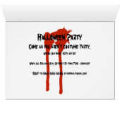 Classic Halloween Party Invite With Bloody Text (Inside Horizontal (Bottom))