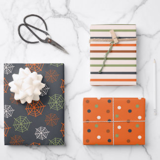 Classic Halloween Pattern Wrapping Paper Sheets