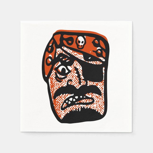 Classic Halloween Pirate Napkins (Front)