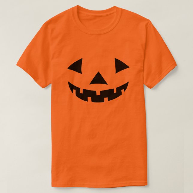 Classic Halloween Pumpkin Jack-O-Lantern T-Shirt (Design Front)